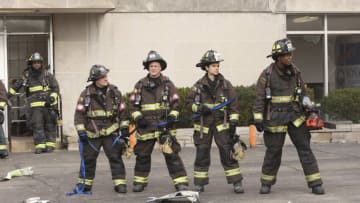 CHICAGO FIRE -- "Finish What You Started" Episode 1019 -- Pictured: (l-r) Anthony Ferraris as Tony, Randy Flagler as Harold Capp, Miranda Rae Mayo as Stella Kidd, Chris Mansa as Mason -- (Photo by: Adrian S. Burrows Sr./NBC)