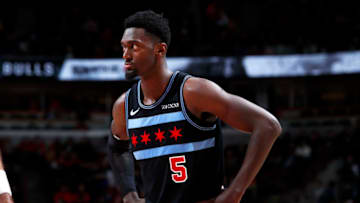 CHICAGO, IL - JANUARY 25: Bobby Portis #5 of the Chicago Bulls looks on during the game against the LA Clippers on January 25, 2019 at United Center in Chicago, Illinois. NOTE TO USER: User expressly acknowledges and agrees that, by downloading and or using this photograph, User is consenting to the terms and conditions of the Getty Images License Agreement. Mandatory Copyright Notice: Copyright 2019 NBAE (Photo by Jeff Haynes/NBAE via Getty Images)