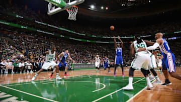 Philadelphia 76er Joel Embiid (Photo by Brian Babineau/NBAE via Getty Images)