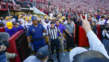 LSU Football ahead of a matchup against Alabama(Photo by Todd Kirkland/Getty Images)