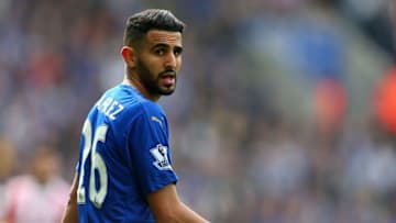 LEICESTER, ENGLAND - APRIL 03: Riyad Mahrez of Leicester City during the Barclays Premier League match between Leicester City and Southampton at The King Power Stadium on April 3, 2016 in Leicester, England. (Photo by Catherine Ivill - AMA/Getty Images)