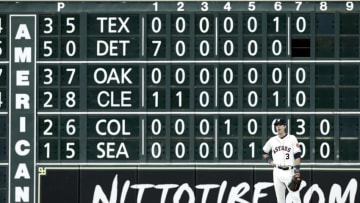 HOUSTON, TX - JULY 07: Kyle Tucker #3 of the Houston Astros during game action against the Chicago White Sox at Minute Maid Park on July 7, 2018 in Houston, Texas. (Photo by Bob Levey/Getty Images)