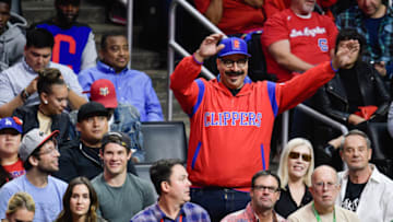 LOS ANGELES, CA - NOVEMBER 02: Adam DeVine and Erik Griffin attend a basketball game between the Oklahoma City Thunder and the Los Angeles Clippers at Staples Center on November 2, 2016 in Los Angeles, California. (Photo by Noel Vasquez/GC Images)