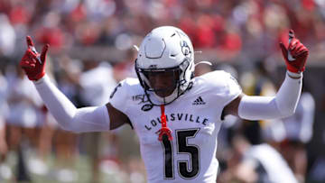 LOUISVILLE, KENTUCKY - OCTOBER 05: Quen Head #15 of the Louisville Cardinals react after a play in the game against the Boston College Eagles at Cardinal Stadium on October 05, 2019 in Louisville, Kentucky. (Photo by Justin Casterline/Getty Images)