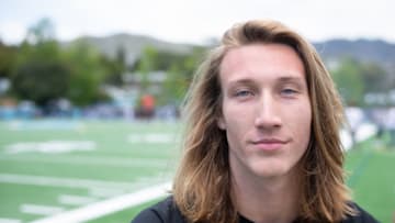 PACIFIC PALISADES, CA - MAY 26: Trevor Lawrence of Clemson University poses for portraits at Steve Clarkson's 14th Annual Quarterback Retreat on May 26, 2018 in Pacific Palisades, California. (Photo by Meg Oliphant/Getty Images)