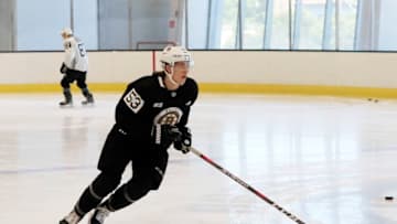 BOSTON, CA - JUNE 29: Boston Bruins forward Jack Studnicka (53) during the Boston Bruins Development Camp on June 29, 2018, at Warrior Ice Arena in Boston, Massachusetts. (Photo by Fred Kfoury III/Icon Sportswire via Getty Images)