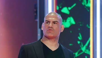 LAS VEGAS, NEVADA - OCTOBER 11: Former UFC heavyweight champion Cain Velasquez attends a WWE news conference at T-Mobile Arena on October 11, 2019 in Las Vegas, Nevada. Velasquez will face WWE champion Brock Lesnar and WWE wrestler Braun Strowman will take on heavyweight boxer Tyson Fury at the WWE's Crown Jewel event at Fahd International Stadium in Riyadh, Saudi Arabia on October 31. (Photo by Ethan Miller/Getty Images)