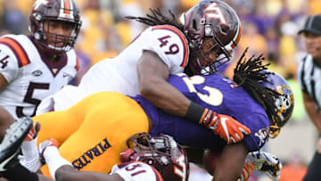GREENVILLE, NC - SEPTEMBER 16: Running back Tyshon Dye