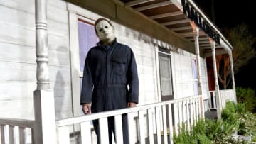 HOLLYWOOD, CALIFORNIA - OCTOBER 17: An actor dressed as the character of Michael Myers attends the Universal Pictures' "Halloween" premiere at TCL Chinese Theatre on October 17, 2018 in Hollywood, California. (Photo by Kevin Winter/Getty Images)