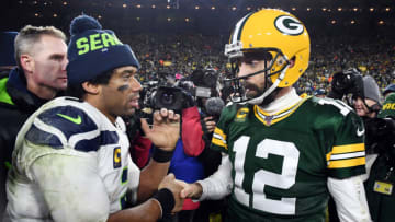 Aaron Rodgers, Packers, Russell Wilson, Broncos (Photo by Stacy Revere/Getty Images)