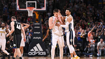 Denver Nuggets Nikola Jokic and Jamal Murray (Photo by Garrett Ellwood/NBAE via Getty Images)