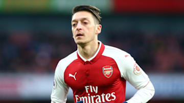 Arsenal's Mesut Ozilduring Premier League match between Arsenal and Newcastle United at The Emirates , London 16 Dec 2017 (Photo by Kieran Galvin/NurPhoto via Getty Images)