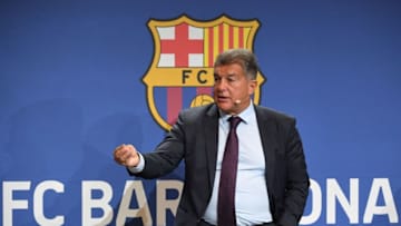 Barcelona's Spanish President Joan Laporta. (Photo by LLUIS GENE/AFP via Getty Images)