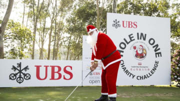 HONG KONG, HONG KONG - DECEMBER 07: Operation Santa Claus on the sidelines of the Pro-Am golf tournament of the 58th UBS Hong Kong Open as part of the European Tour on 07 December 2016, at the Hong Kong Golf Club, Fanling, Hong Kong, China. (Photo by Power Sport Images/Getty Images)