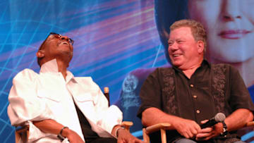 LAS VEGAS, NV - AUGUST 12: Actor Avery Brooks and actor William Shatner participate in the 11th Annual Official Star Trek Convention - day 4 held at the Rio Hotel & Casino on August 12, 2012 in Las Vegas, Nevada. (Photo by Albert L. Ortega/Getty Images)