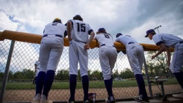 Fort Collins watches during the sixth inning of the game against Rocky Mountain at Fort Collins City Park Baseball Field in Fort Collins, Colo. on Friday, May 28, 2021.052821 Fcvrmbaseball 07 Bb