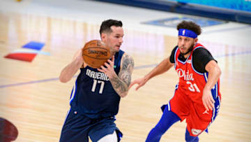 Apr 12, 2021; Dallas, Texas, USA; Dallas Mavericks guard JJ Redick (17) Mandatory Credit: Jerome Miron-USA TODAY Sports