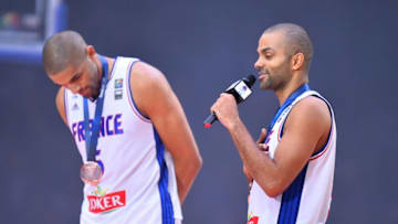 Charlotte Hornets Tony Parker, Nicolas Batum. (Photo by Mustafa Yalcin/Anadolu Agency/Getty Images)