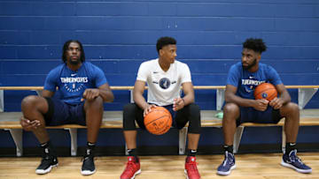 ST. PAUL, MN - JULY 18: Jarrett Culver #23, Jaylen Nowell #4, and Naz Reid #11 of the Minnesota Timberwolves. Copyright 2019 NBAE (Photo by David Sherman/NBAE via Getty Images)