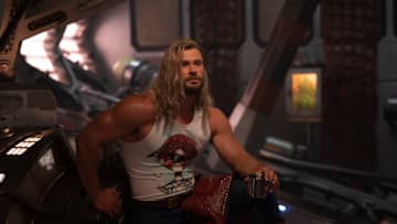 Chris Hemsworth as Thor in Marvel Studios' THOR: LOVE AND THUNDER. Photo by Jasin Boland. ©Marvel Studios 2022. All Rights Reserved.