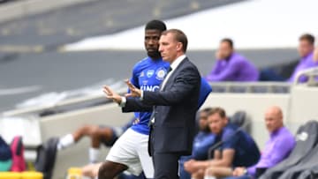 Brendan Rodgers, Kelechi Iheanacho Leicester City (Photo by Michael Regan/Getty Images)
