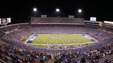 Aug 28, 2014; Orchard Park, NY, USA; A general view of Ralph Wilson Stadium during a game between the Buffalo Bills and the Detroit Lions. Detroit beats Buffalo 23 to 0. Mandatory Credit: Timothy T. Ludwig-USA TODAY Sports