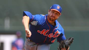 JUPITER, FL - MARCH 12: Jacob deGrom #48 of the New York Mets in action against the Miami Marlins during a spring training baseball game at Roger Dean Stadium on March 12, 2019 in Jupiter, Florida. The Marlins defeated the Mets 8-1. (Photo by Rich Schultz/Getty Images)