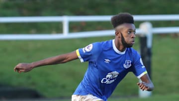 SUNDERLAND, ENGLAND - JANUARY 08: Beni Baningime of Everton during the Premier League 2 match between Sunderland and Everton at the Hetton Centre on January 8, 2017 in Sunderland, England. (Photo by Ian Horrocks/Getty Images)