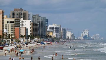 Beachgoers look to enjoy the beach weather in Daytona Beach Shores, Sunday, Oct. 11, 2020.Beachweather06