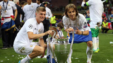 Real Madrid, Luka Modric, Toni Kroos (Photo by Chris Brunskill Ltd/Getty Images)