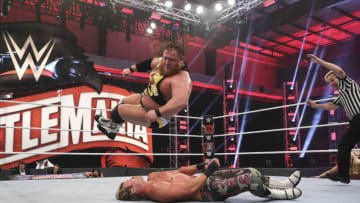 Otis v Dolph Ziggler at WrestleMania 36 (photo via WWE, inc)