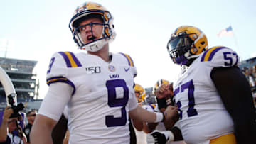 BATON ROUGE, LOUISIANA - AUGUST 31: Quarterback Joe Burrow #9 of the LSU Tigers heads onto the field against Georgia Southern Eagles at Tiger Stadium on August 31, 2019 in Baton Rouge, Louisiana. (Photo by Marianna Massey/Getty Images)