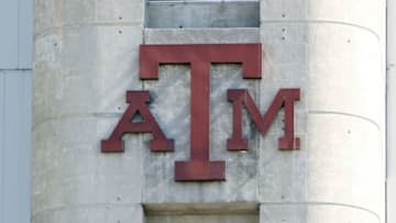Oct 19, 2013; College Station, TX, USA; Texas A&M Aggies logo on the Kyle Field stadium before the game between theTexas A&M Aggies and the Auburn Tigers. Mandatory Credit: Soobum Im-USA TODAY Sports