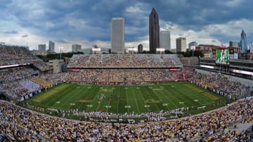 ATLANTA, GA - SEPTEMBER 15: An general view of Bobby Dodd Stadium during the game between the Virginia Cavaliers and the Georgia Tech Yellow Jackets on September 15, 2012 in Atlanta, Georgia. (Photo by Scott Cunningham/Getty Images)