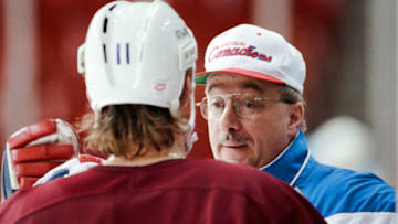 Jun 1993, Los Angeles, CA; USA; FILE PHOTO; Montreal Canadiens head coach Jacques Demers during practice before a game against the Los Angeles Kings in the Stanley Cup Finals. Mandatory Credit: Jayne Kamin-Oncea-USA TODAY Sports