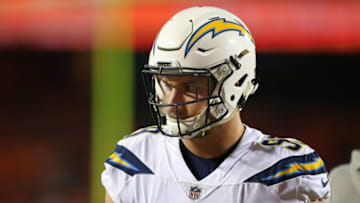 KANSAS CITY, MO - DECEMBER 16: Los Angeles Chargers defensive end Joey Bosa (99) before a week 15 NFL game between the Los Angeles Chargers and Kansas City Chiefs on December 16, 2017 at Arrowhead Stadium in Kansas City, MO. The Chiefs won 30-13. (Photo by Scott Winters/Icon Sportswire via Getty Images)