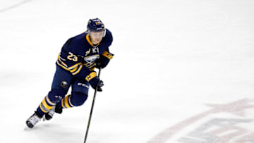 BUFFALO, NY - SEPTEMBER 23: Sam Reinhart #23 of the Buffalo Sabres skates with the puck during a game against the Ottawa Senators at the First Niagara Center on September 23, 2015 in Buffalo, New York. (Tom Brenner/ Getty Images)