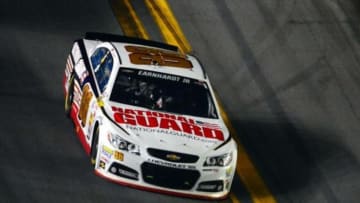 Feb 23, 2014; Daytona Beach, FL, USA; NASCAR Sprint Cup driver Dale Earnhardt Jr (88) during the Daytona 500 at Daytona International Speedway. Mandatory Credit: Andrew Weber-USA TODAY Sports