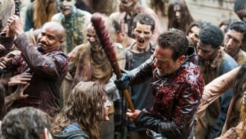 Gabriel Stokes (Seth Gilliam) and Negan (Jeffrey Dean Morgan) in The Walking Dead Season 8 Episode 5Photo by Photo Credit: Gene Page/AMC
