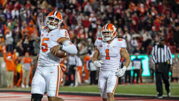 Clemson's D. J. UIiagalelei scores his team's final touchdown to go ahead 30-24 against Louisville at Cardinal Stadium. Nov. 6, 2021Aj4t6825