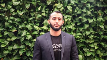 Dominick Reyes poses for a photo at the UFC 247 media lunch in Beverly Hills, CA (photo by Amy Kaplan/FanSided)