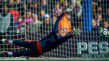 BARCELONA, SPAIN - FEBRUARY 11: Jasper Cillessen of Barcelona in action prior the La Liga match between Barcelona and Getafe at Camp Nou on February 11, 2018 in Barcelona, Spain. (Photo by Quality Sport Images/Getty Images)