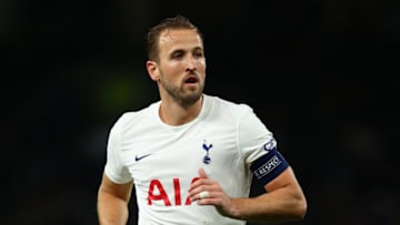 LONDON, ENGLAND - SEPTEMBER 30: Harry Kane of Tottenham Hotspur during the UEFA Europa Conference League group G match between Tottenham Hotspur and NS Mura at Tottenham Hotspur Stadium on September 30, 2021 in London, England. (Photo by Clive Rose/Getty Images)
