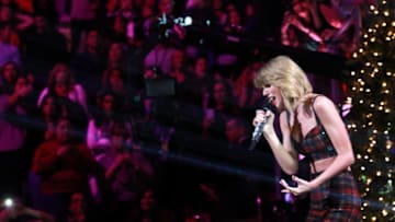 NEW YORK, NY - DECEMBER 12: Taylor Swift performs onstage during iHeartRadio Jingle Ball 2014, hosted by Z100 New York and presented by Goldfish Puffs at Madison Square Garden on December 12, 2014 in New York City. (Photo by Kevin Kane/Getty Images for iHeartMedia)