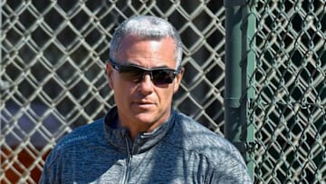 Kansas City Royals manager Dayton Moore on Sunday, February 17, 2019 in Surprise, Ariz. (John Sleezer/Kansas City Star/Tribune News Service via Getty Images)