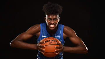 TARRYTOWN, NY - AUGUST 11: Jonathan Isaac #1 of the Orlando Magic poses for a photo during the 2017 NBA Rookie Photo Shoot at MSG training center on August 11, 2017 in Tarrytown, New York. NOTE TO USER: User expressly acknowledges and agrees that, by downloading and or using this photograph, User is consenting to the terms and conditions of the Getty Images License Agreement. (Photo by Brian Babineau/Getty Images)