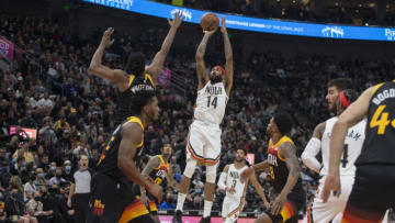 Brandon Ingram #14 of the New Orleans Pelicans (Photo by Chris Gardner/Getty Images)