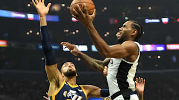 Kawhi Leonard, Los Angeles Clippers. Rudy Gobert, Utah Jazz. (Photo by Jayne Kamin-Oncea/Getty Images)