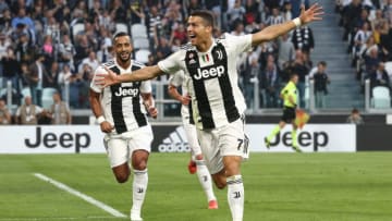 Cristiano Ronaldo (Juventus FC) celebrates after scoring during the Serie A football match between Juventus FC and Genoa CFC at Allianz Stadium on October 20, 2018 in Turin, Italy.Final results: 1-1. (Photo by Massimiliano Ferraro/NurPhoto via Getty Images)
