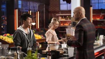 MASTERCHEF: L-R: Contestants with Joe Bastianich in the MASTERCHEF episode airing Wed. June 1 (8:00-9:00 PM ET/PT) on FOX